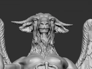 Baphomet Sculpture 01 3D Print Model
