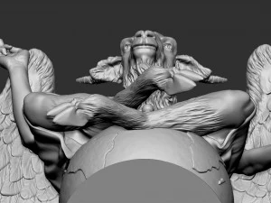 Baphomet Sculpture 01 3D Print Model