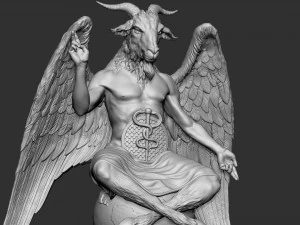 Baphomet Sculpture 01 3D Print Model