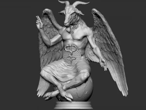 Baphomet Sculpture 01 3D Print Model