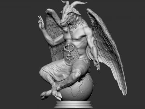 Baphomet Sculpture 01 3D Print Model