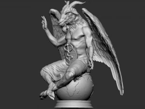 Baphomet Sculpture 01 3D Print Model