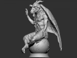 Baphomet Sculpture 01 3D Print Model