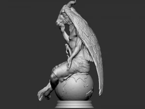 Baphomet Sculpture 01 3D Print Model