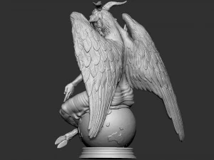 Baphomet Sculpture 01 3D Print Model