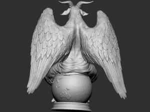 Baphomet Sculpture 01 3D Print Model