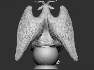 Baphomet Sculpture 01 3D Print Model