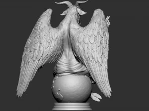 Baphomet Sculpture 01 3D Print Model