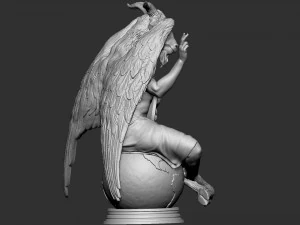 Baphomet Sculpture 01 3D Print Model
