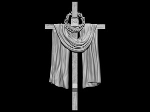 Cross 05 bas-relief 3D-printmodel