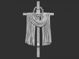 Cross 05 bas-relief 3D-printmodel