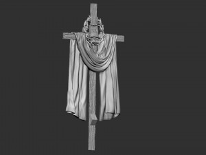 Cross 05 bas-relief 3D-printmodel