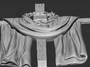 Cross 05 bas-relief 3D-printmodel