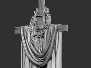 Cross 05 bas-relief 3D-printmodel