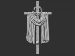 Cross 05 bas-relief 3D-printmodel