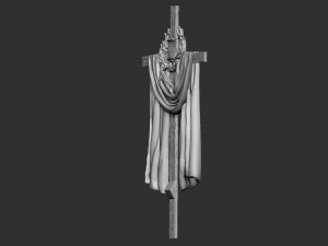 Cross 05 bas-relief 3D-printmodel