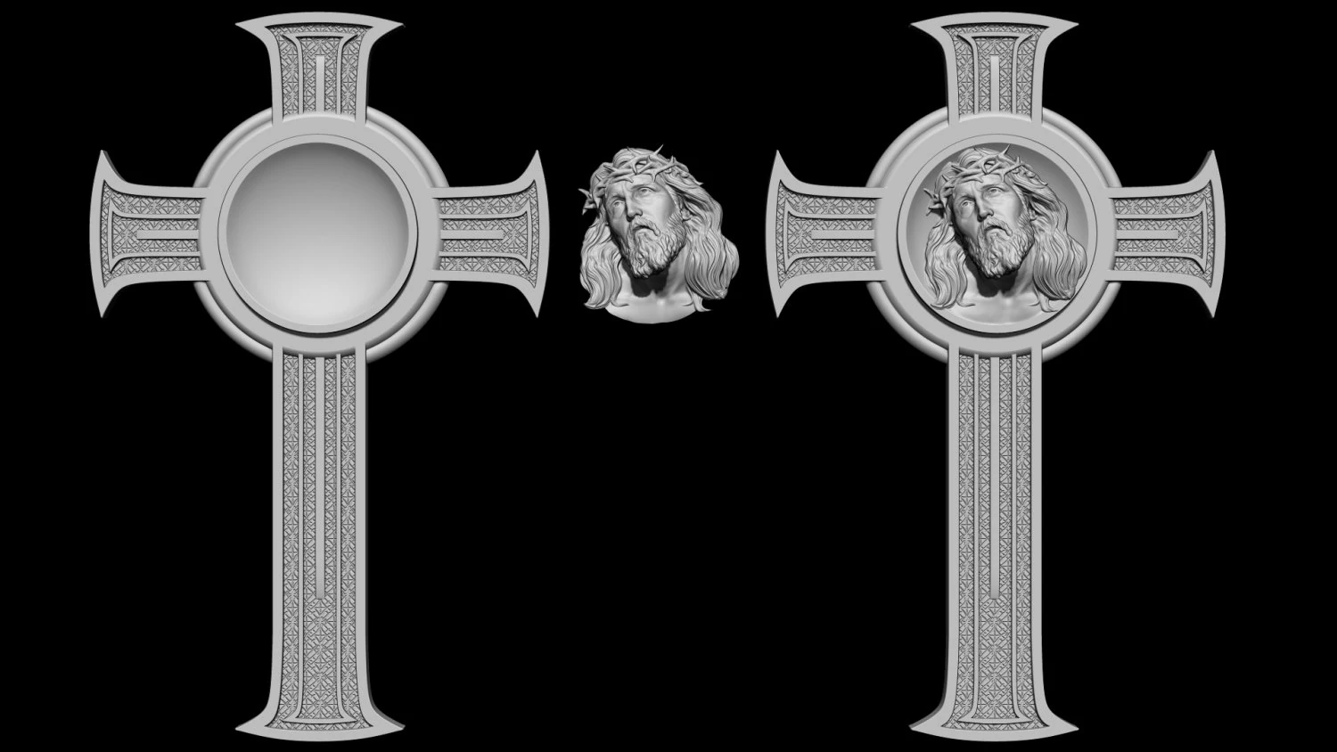 Cross Jesus 06 3D Print Model .c4d .max .obj .3ds .fbx .stl .blend 