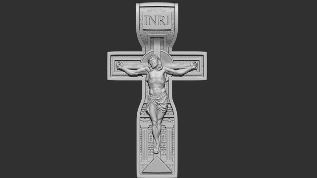 Jesus Christ Cross 3D 打印模型 .c4d .max .obj .3ds .fbx .stl .blend 