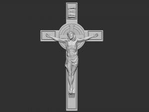Crucifixion of Jesus Christ Cross Number 1 3D Print Model