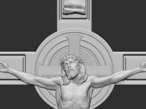 Crucifixion of Jesus Christ Cross Number 1 3D Print Model