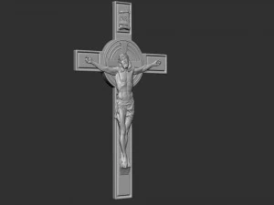 Crucifixion of Jesus Christ Cross Number 1 3D Print Model