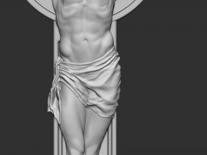 Crucifixion of Jesus Christ Cross Number 1 3Dプリントモデル
