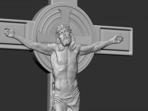 Crucifixion of Jesus Christ Cross Number 1 3D Print Model