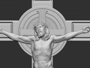 Crucifixion of Jesus Christ Cross Number 1 3D Print Model