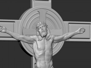 Crucifixion of Jesus Christ Cross Number 1 3Dプリントモデル