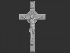 Crucifixion of Jesus Christ Cross Number 1 3Dプリントモデル