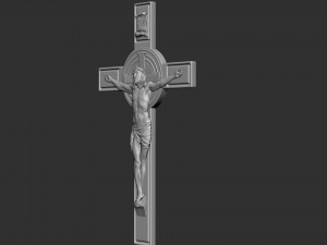 Crucifixion of Jesus Christ Cross Number 1 3Dプリントモデル