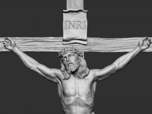 Crucifixion of Jesus Christ v1 3Dプリントモデル