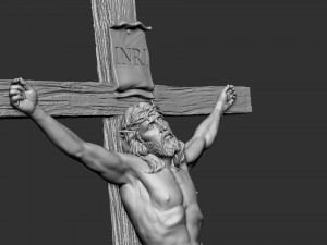 Crucifixion of Jesus Christ v1 3Dプリントモデル