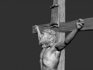 Crucifixion of Jesus Christ v1 3Dプリントモデル