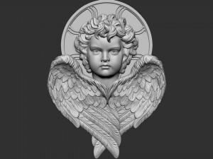 Cupid Bas-Relief 01 3D प्रिंट मॉडल