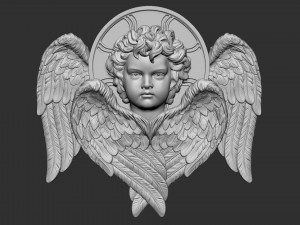Cupid Bas-Relief 01 3D प्रिंट मॉडल
