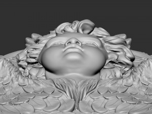 Cupid Bas-Relief 01 3D प्रिंट मॉडल