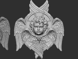 Cupid Bas-Relief 01 3D प्रिंट मॉडल