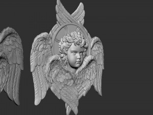 Cupid Bas-Relief 01 3D प्रिंट मॉडल