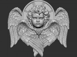 Cupid Bas-Relief 01 3D प्रिंट मॉडल