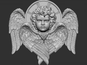 Amor-Basrelief 01 3D Druckmodell