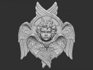Cupid Bas-Relief 01 3D प्रिंट मॉडल