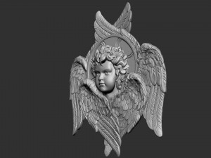 Cupid Bas-Relief 01 3D प्रिंट मॉडल