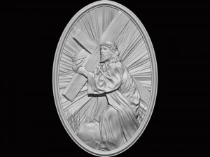 Jesus Flachrelief 02 3D Druckmodell