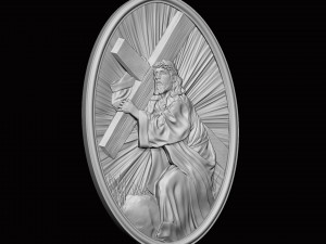 Jesus Bas-Relief 02 3Dプリントモデル