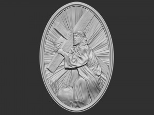 Jesus Bas-Relief 02 3Dプリントモデル