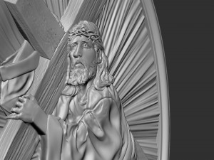 Jesus Bas-Relief 02 3Dプリントモデル