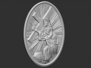 Jesus Bas-Relief 02 3Dプリントモデル