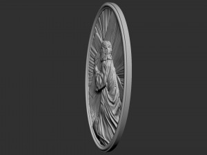 Jesus Bas-Relief 02 3Dプリントモデル