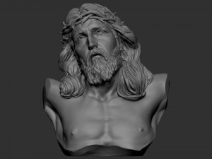 Jesus Bust 01 3D Print Model